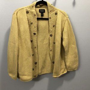 Yellow Pure handknit cardigan size M/L